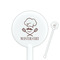 Master Chef White Plastic 5.5" Stir Stick - Round - Closeup