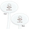 Master Chef White Plastic 7" Stir Stick - Double Sided - Oval - Front & Back