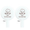 Master Chef White Plastic 7" Stir Stick - Double Sided - Round - Front & Back