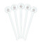 Master Chef White Plastic 7" Stir Stick - Round - Fan View