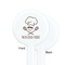 Master Chef White Plastic 7" Stir Stick - Single Sided - Round - Front & Back