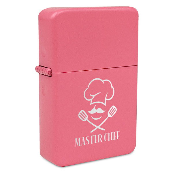 Custom Master Chef Windproof Lighter - Pink - Single Sided (Personalized)