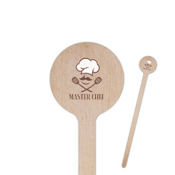 Master Chef 7.5" Round Wooden Stir Sticks - Double Sided (Personalized)
