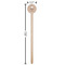 Master Chef Wooden 7.5" Stir Stick - Round - Dimensions