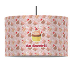 Sweet Cupcakes 12" Drum Pendant Lamp - Fabric (Personalized)