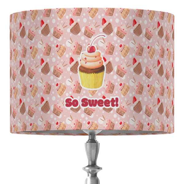 Custom Sweet Cupcakes 16" Drum Lamp Shade - Fabric (Personalized)