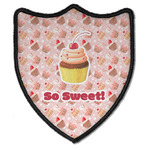 Sweet Cupcakes Iron on Shield Patch B w/ Name or Text