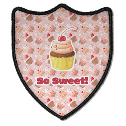 Sweet Cupcakes Iron on Shield Patch B w/ Name or Text