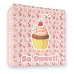 Sweet Cupcakes 3 Ring Binder - Full Wrap - 3" (Personalized)