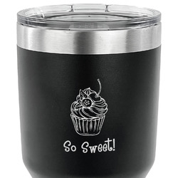 Sweet Cupcakes 30 oz Stainless Steel Tumbler - Black - Double Sided (Personalized)