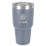 Sweet Cupcakes 30 oz Stainless Steel Tumbler - Grey - Single-Sided (Personalized)