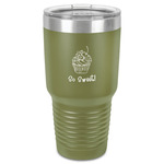 Sweet Cupcakes 30 oz Stainless Steel Tumbler - Olive - Single-Sided (Personalized)