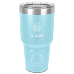 Sweet Cupcakes 30 oz Stainless Steel Tumbler - Teal - Single-Sided (Personalized)