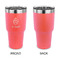 Sweet Cupcakes 30 oz Stainless Steel Ringneck Tumblers - Coral - Single Sided - APPROVAL