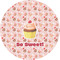 Sweet Cupcakes 5" Multipurpose Round Label - Single Sticker