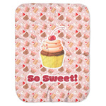 Sweet Cupcakes Baby Swaddling Blanket w/ Name or Text