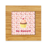 Sweet Cupcakes Bamboo Trivet with Ceramic Tile Insert (Personalized)