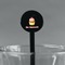 Sweet Cupcakes Black Plastic 7" Stir Stick - Round - Main