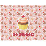 Sweet Cupcakes Woven Fabric Placemat - Twill w/ Name or Text