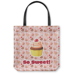 Sweet Cupcakes Canvas Tote Bag - Small - 13"x13" w/ Name or Text
