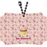 Sweet Cupcakes Rear View Mirror Ornament w/ Name or Text