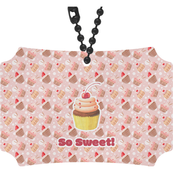 Custom Sweet Cupcakes Rear View Mirror Ornament w/ Name or Text