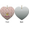 Sweet Cupcakes Ceramic Flat Ornament - Heart Front & Back (APPROVAL)