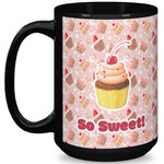 Sweet Cupcakes 15 Oz Coffee Mug - Black (Personalized)