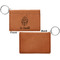 Sweet Cupcakes Cognac Leatherette Keychain ID Holders - Front Apvl