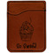 Sweet Cupcakes Cognac Leatherette Phone Wallet close up