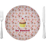Sweet Cupcakes 10" Glass Lunch / Dinner Plates - Single or Set (Personalized)