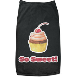 Sweet Cupcakes Black Pet Shirt - S (Personalized)