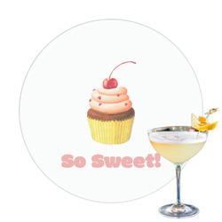 Sweet Cupcakes Printed Drink Topper (Personalized)
