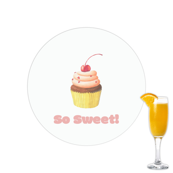 Custom Sweet Cupcakes Printed Drink Topper - 2.15" (Personalized)