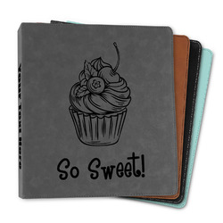 Sweet Cupcakes Leather Binder - 1" (Personalized)