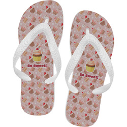 Sweet Cupcakes Flip Flops - Small w/ Name or Text