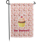 Sweet Cupcakes Small Garden Flag - Double Sided w/ Name or Text