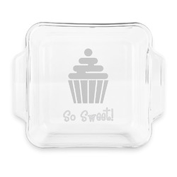 Sweet Cupcakes Glass Cake Dish - 8in x 8in