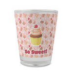 Sweet Cupcakes Glass Shot Glass - 1.5 oz - Set of 4 (Personalized)