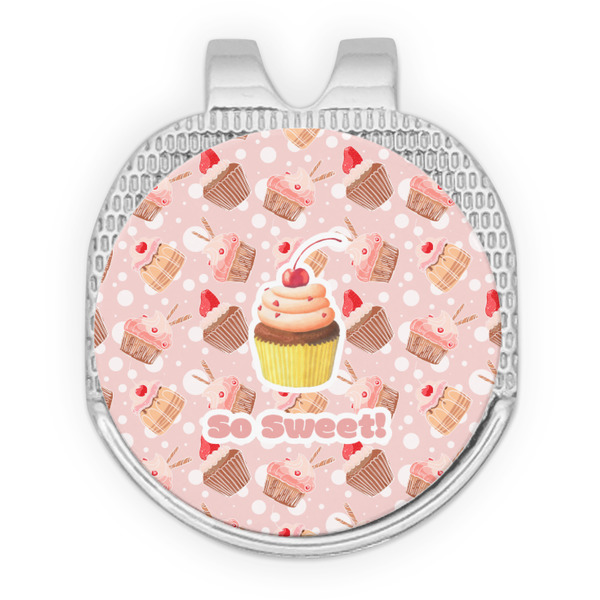 Custom Sweet Cupcakes Golf Ball Marker - Hat Clip - Silver