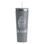 Sweet Cupcakes RTIC Everyday Tumbler with Straw - 28oz - Grey - Single-Sided (Personalized)