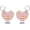 Sweet Cupcakes Heart Keychain (Front + Back)