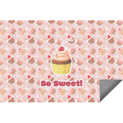 Sweet Cupcakes Indoor / Outdoor Rug - 3'x5' w/ Name or Text