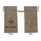 Sweet Cupcakes Large Burlap Gift Bags - Front & Back