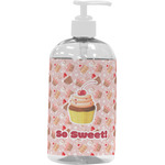 Sweet Cupcakes Plastic Soap / Lotion Dispenser (16 oz - Large - White) (Personalized)