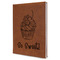 Sweet Cupcakes Leather Sketchbook - Large - Double Sided - Angled View