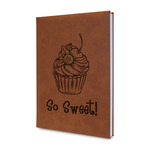 Sweet Cupcakes Leather Sketchbook - Small - Single Sided (Personalized)