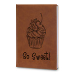 Sweet Cupcakes Leatherette Journal - Large - Double Sided (Personalized)