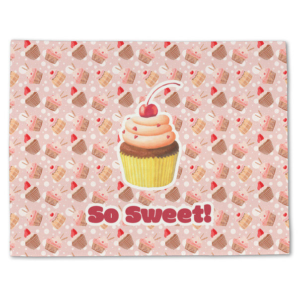 Custom Sweet Cupcakes Single-Sided Linen Placemat - Single w/ Name or Text