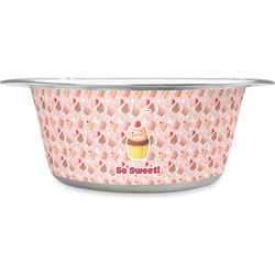 Sweet Cupcakes Stainless Steel Dog Bowl - Small (Personalized)